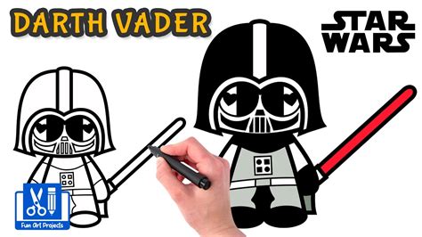 How To Draw Star Wars Darth Vader And Coloring The Force Awakens Step