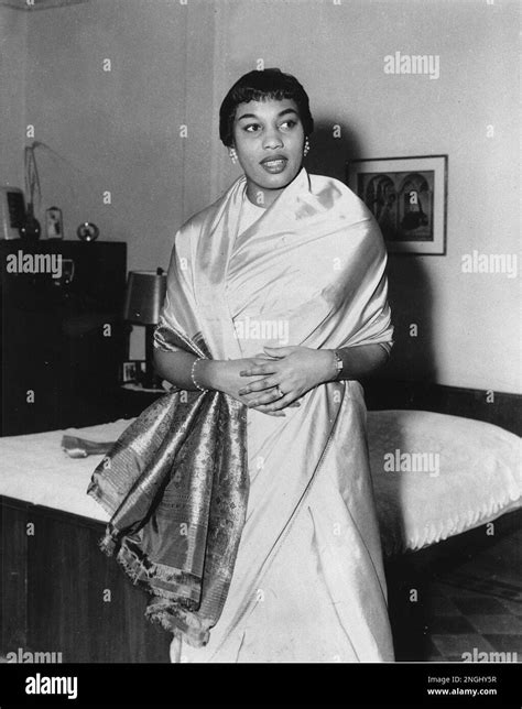 American Opera Singer Leontyne Price Is Photographed In A Sari In May