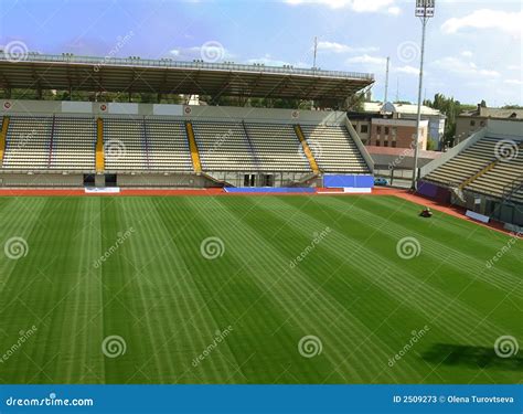 Empty Soccer Stadium Stock Image Image Of Lawn Outdoor