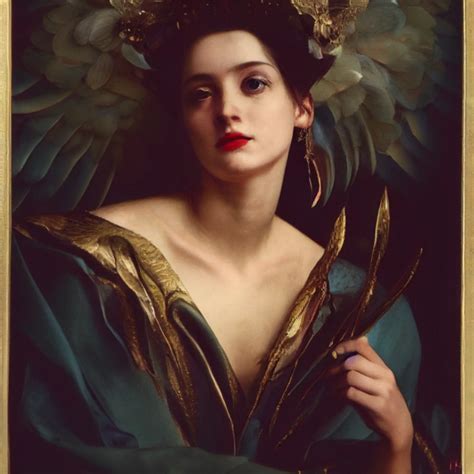 Portrait Of A Woman Sirene Nimph Muse High Midjourney