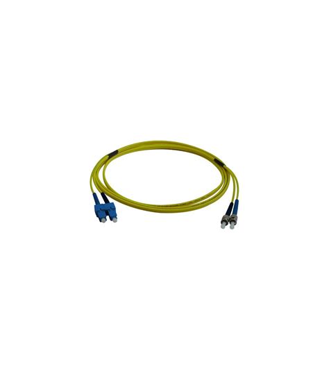 Fibre Optique Duplex Sc St Os Monomode Lsoh Jaune M Tres