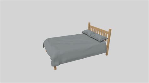 Bed Download Free 3d Model By Ewanlejkowski [4c54dcc] Sketchfab