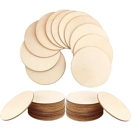 Amazon Pcs Inch Wood Circles Small Unfinished Wooden