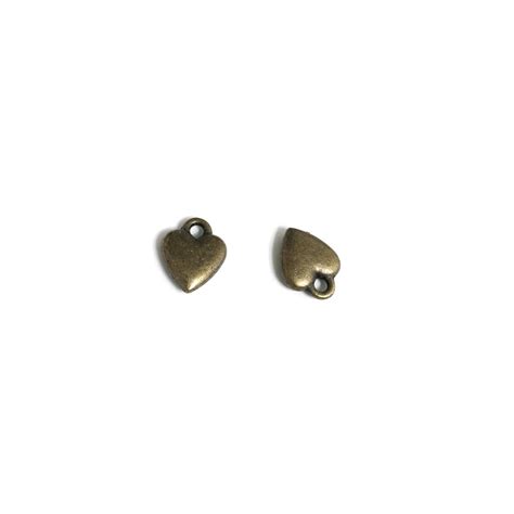 Гуулин зүрх төмөрлөг зүүсгэл – хэмжээ 1.1 x 1.4 см – 2 ширхэг – BEE'N'TEE