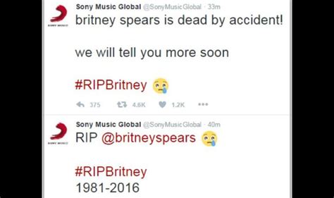 Sony Music Sorry After Hoax Britney Spears Dead Tweet BBC News