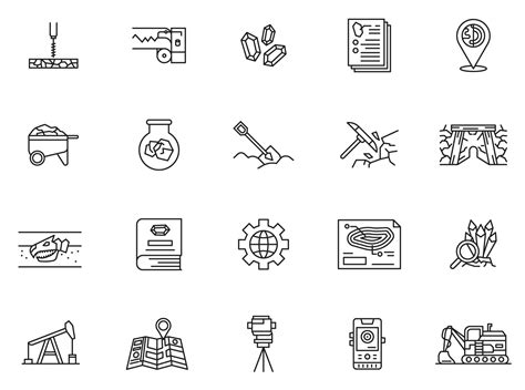20 Geology Vector Icons