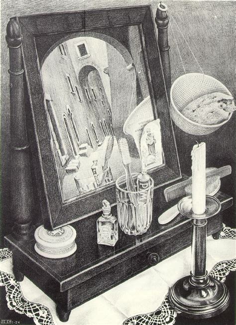 Still Life With Mirror 1934 By Maurits Cornelis Escher Artchive