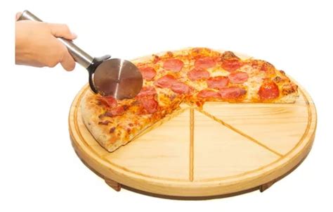 Tabla Para Pizza 35 Cm Ranurada Pino 1a Calidad Meses sin interés