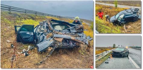 Accident Pe Autostrada Timisoara Arad O Masina A Zburat Peste