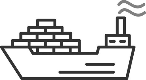 Cargo Ship Vector Icon 19800101 Vector Art At Vecteezy
