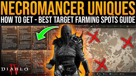 Diablo Best Unique Target Farm Spots All Necromancer Uniques