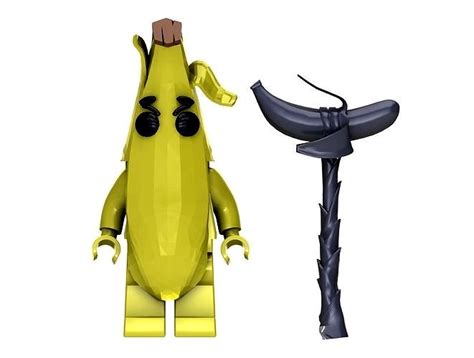 Lego Minifigure Peely Pack 3d Model