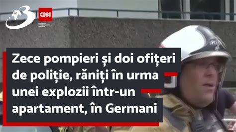 Zece pompieri și doi ofițeri de poliție răniți în urma unei explozii