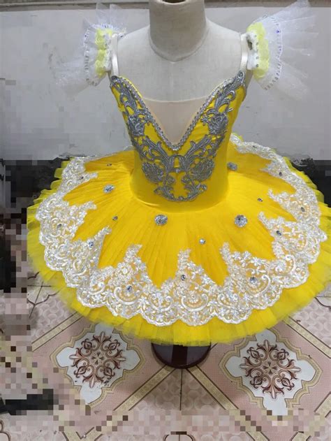 2017 new Adult Professional Ballet Tutus yellow Ballet Dance Cotumes Adult Costume Tutu Dance ...