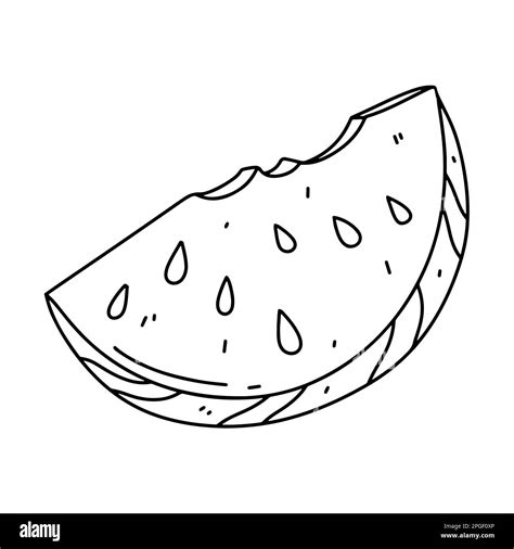 Watermelon Fruit Black And White