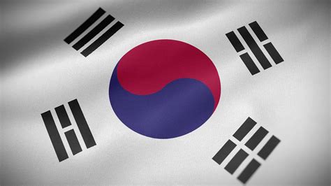 South Korea Waving Flag 15122849 Stock Video At Vecteezy