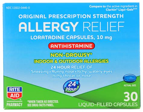 Rite Aid Loratadine 24 Hour Allergy Relief Liquid Capsules 10mg 30 Ct Shipt