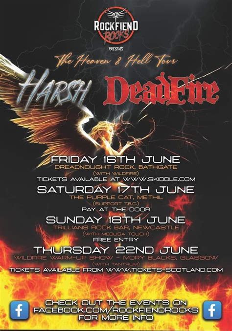 Rockfiend Rocks Presents The Heaven And Hell Tour Harsh Deadfire