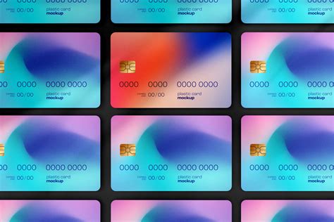 Plastic Card Mockup Credit Card Design Cuts