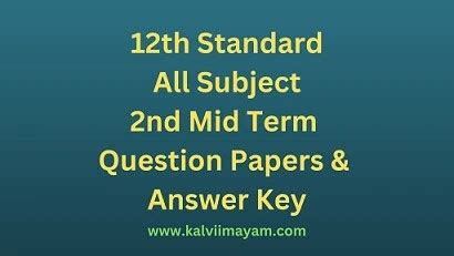 Th Computer Application Nd Mid Term Question Paper Answers Key