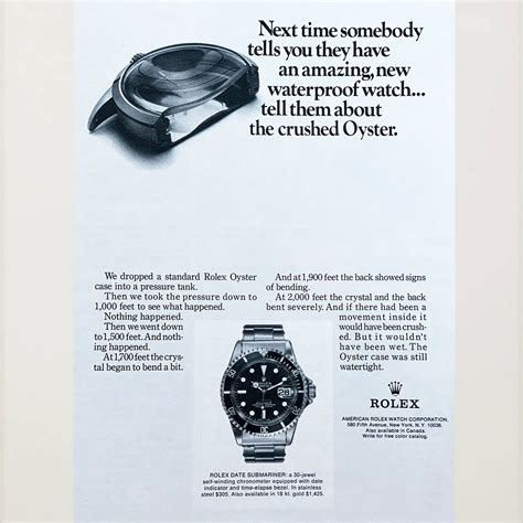 Framed Rolex Submariner Crushed Oyster Advertisement