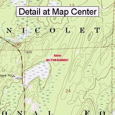 Amazon Usgs Topographic Quadrangle Map Alvin Wisconsin Folded