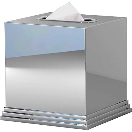 Amazon Sumnacon Square Stainless Steel Tissue Box Cover Wall