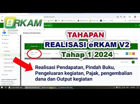 Tahapan Realisasi Dana Bos Tahap Tahun Di Aplikasi Erkam V