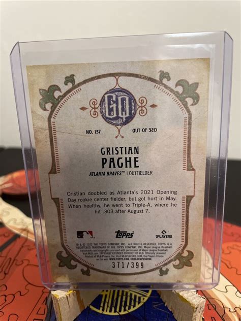 2022 Topps Gypsy Queen Cristian Pache Burnt Umber 399 137 Atlanta