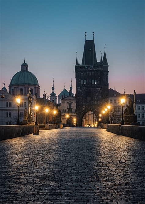 Prague Charles Bridge Posters And Prints By Rafael Block Printler