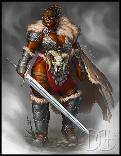 Ulla Half Orc Barbarian By Trollfeetwalker On Deviantart Half Orc Barbarian Female Orc