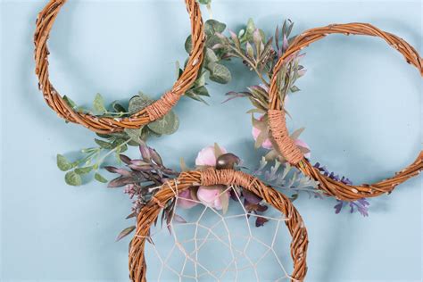 Willow Wreath Set Of 3 Hoops Wicker Wreath Floral Greenery Etsy