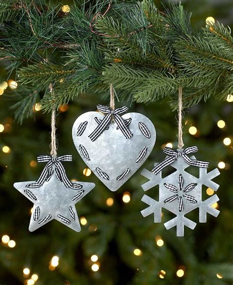 Set Of 3 Metal Ornaments Artesanato