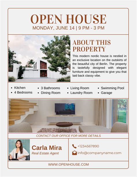 Modern Open House Property Showcase Flyer Template Venngage