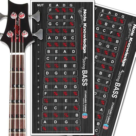 4 String Bass Guitar Notes Chart