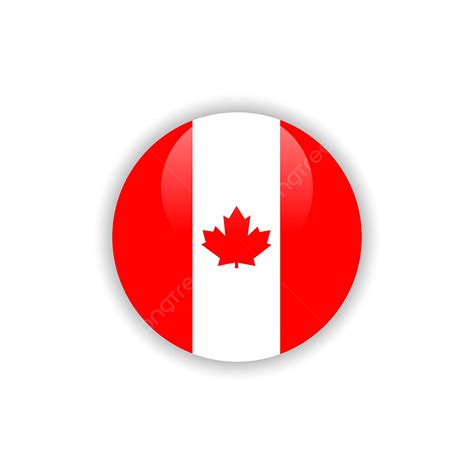 Canada Flag Clipart PNG Images, Button Canada Flag Vector Template ...