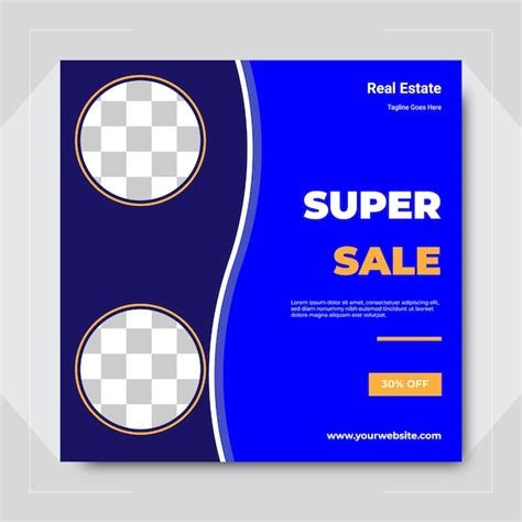 Premium Vector Super Sale Social Media Post Design