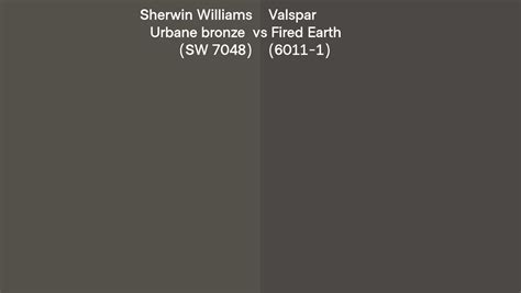 Sherwin Williams Urbane Bronze Sw 7048 Vs Valspar Fired Earth 6011 1 Side By Side Comparison