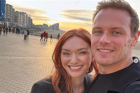 Sam Heughan Reunited With The Couple Next Door Co Star Eleanor