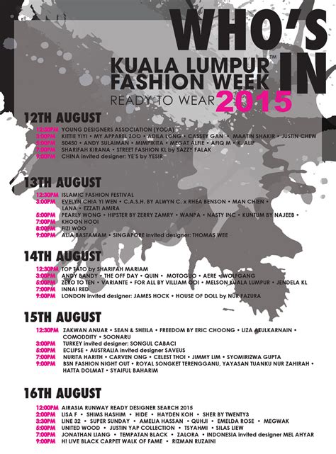 Kuala Lumpur Fashion Week Ready To Wear 2015 Grand Launch Today Pamper My