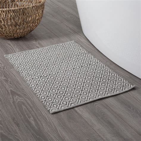 Sealskin Trellis Tapis De Bain X Cm Coton Gris Sawiday Fr