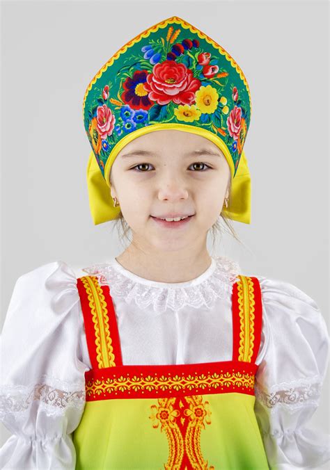 Купить карнавальный Русский народный кокошник Жостово детский