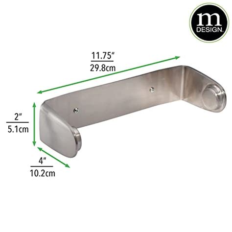 Mdesign Metal Wall Mounted Paper Towel Holder Dispenser For Walls Or