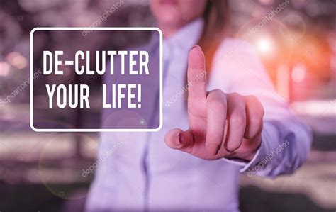 Escritura A Mano De Texto De Clutter Your Life Concepto Que Significa