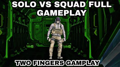 SOLO VS SQUAD ALCATRAZ FULL GAMPLAY TWO FINGERS PLAYER YouTube