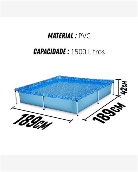 Riachuelo Piscina Infantil Retangular Estrutural Pvc Litros Mor