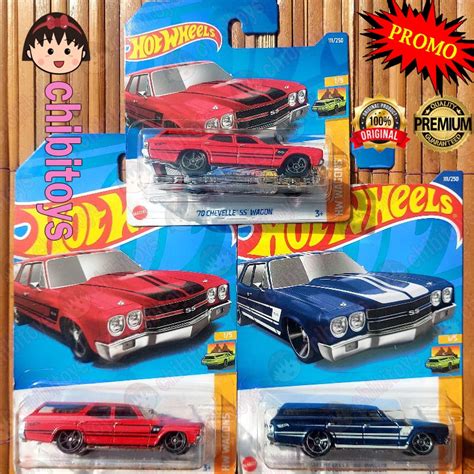 Jual Hotwheels Chevelle Ss Wagon Biru Merah Short Card Chevy