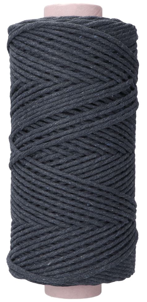 Midnight Blau 3mm Makramee Baumwollschnur Einfachgedreht 150 Mtr