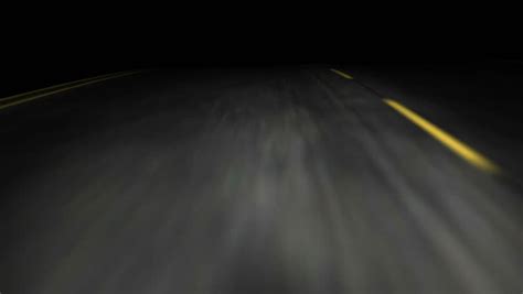 3D Animation Of A Road Trip On An Empty Road At Night Stock Footage ...