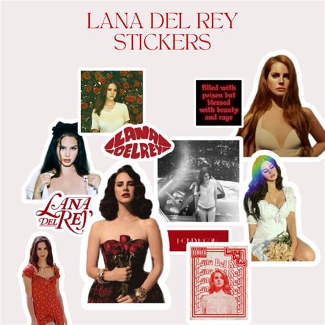 Lana Del Rey Sticker Pack For Fans Lana Del Rey Gifts For Friends